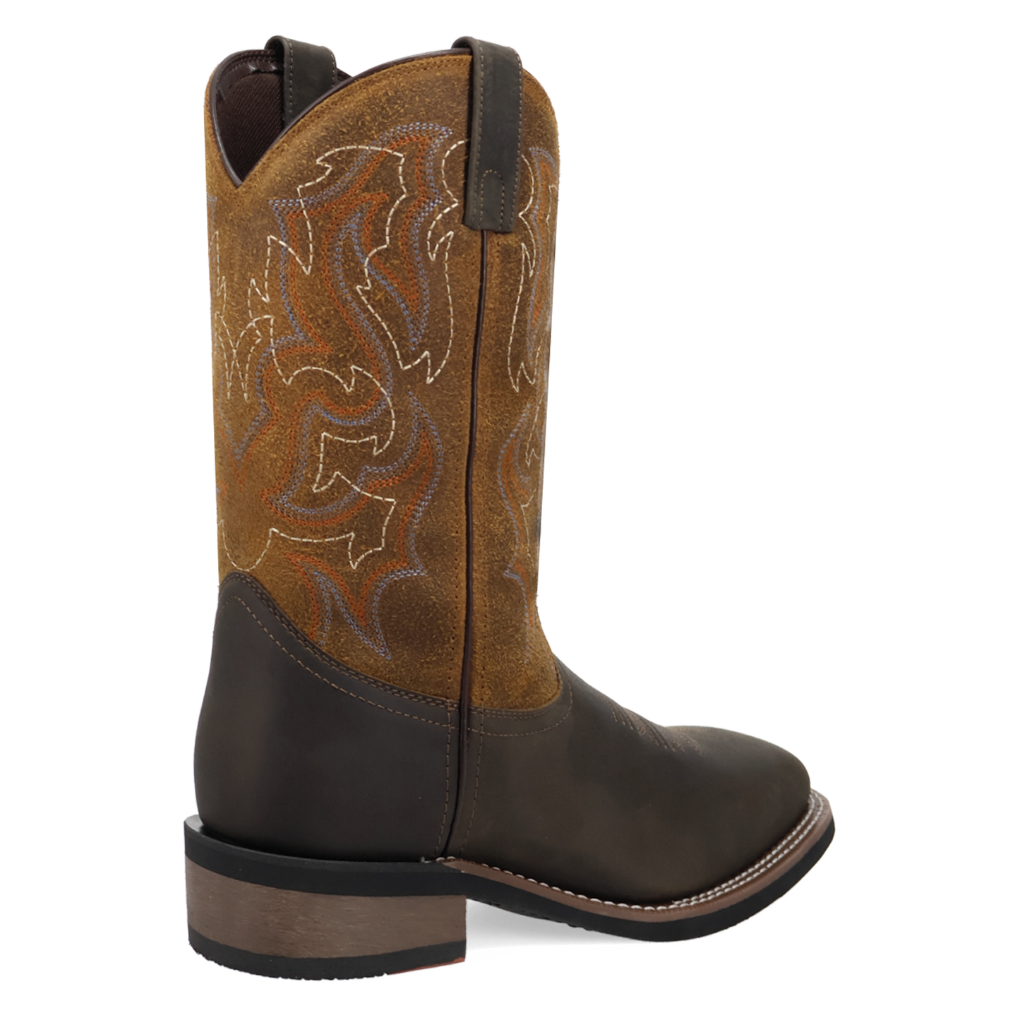 Laredo Men's Chisholm Chocolate & Tan Roughout Western Boot 8046