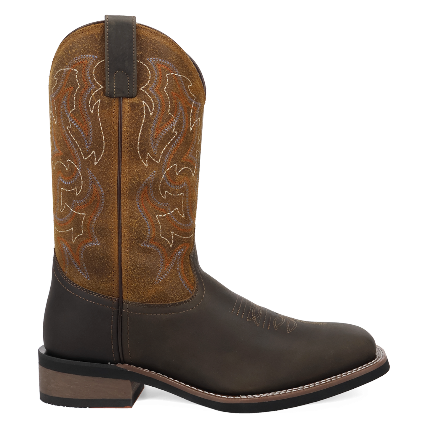 Laredo Men's Chisholm Chocolate & Tan Roughout Western Boot 8046