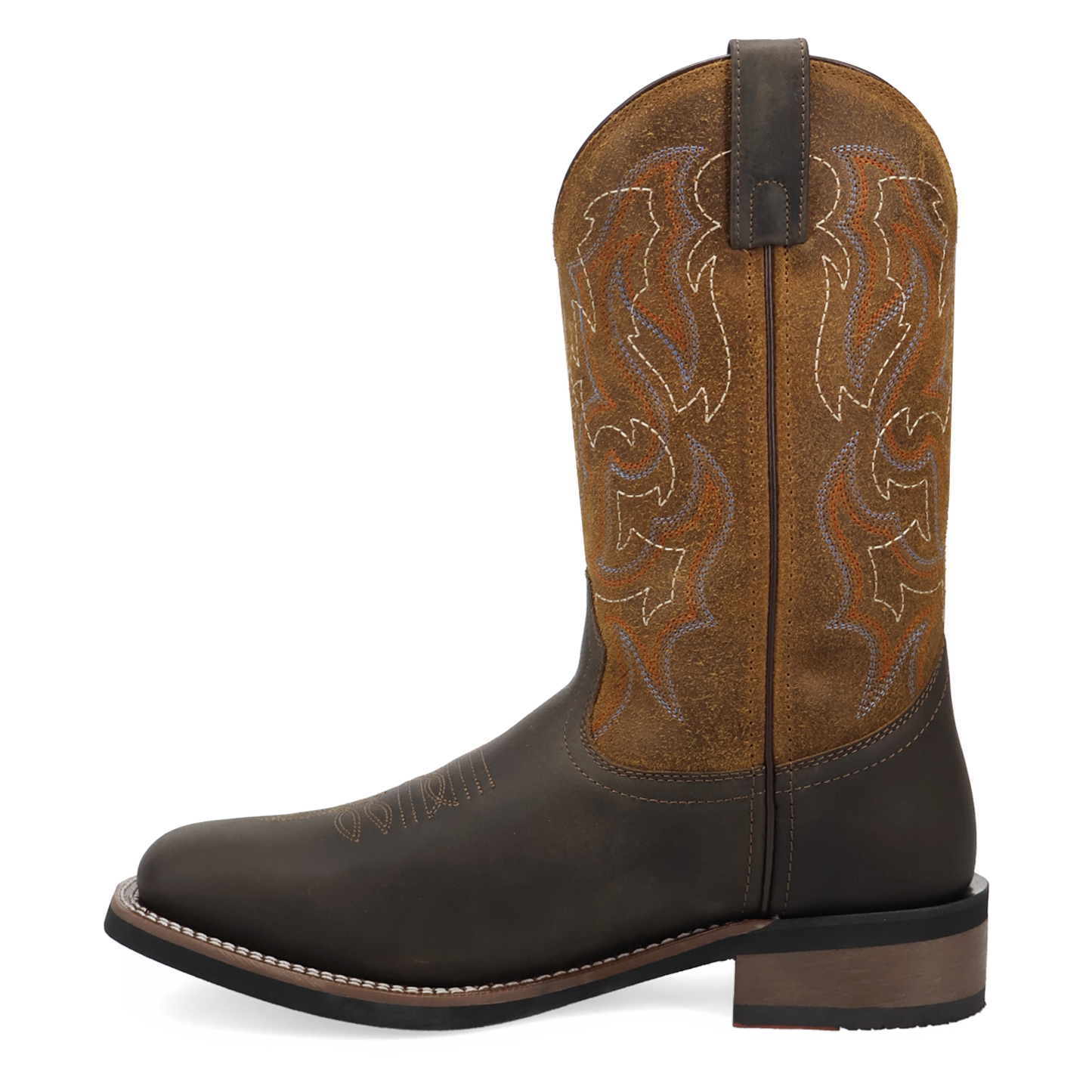 Laredo Men's Chisholm Chocolate & Tan Roughout Western Boot 8046