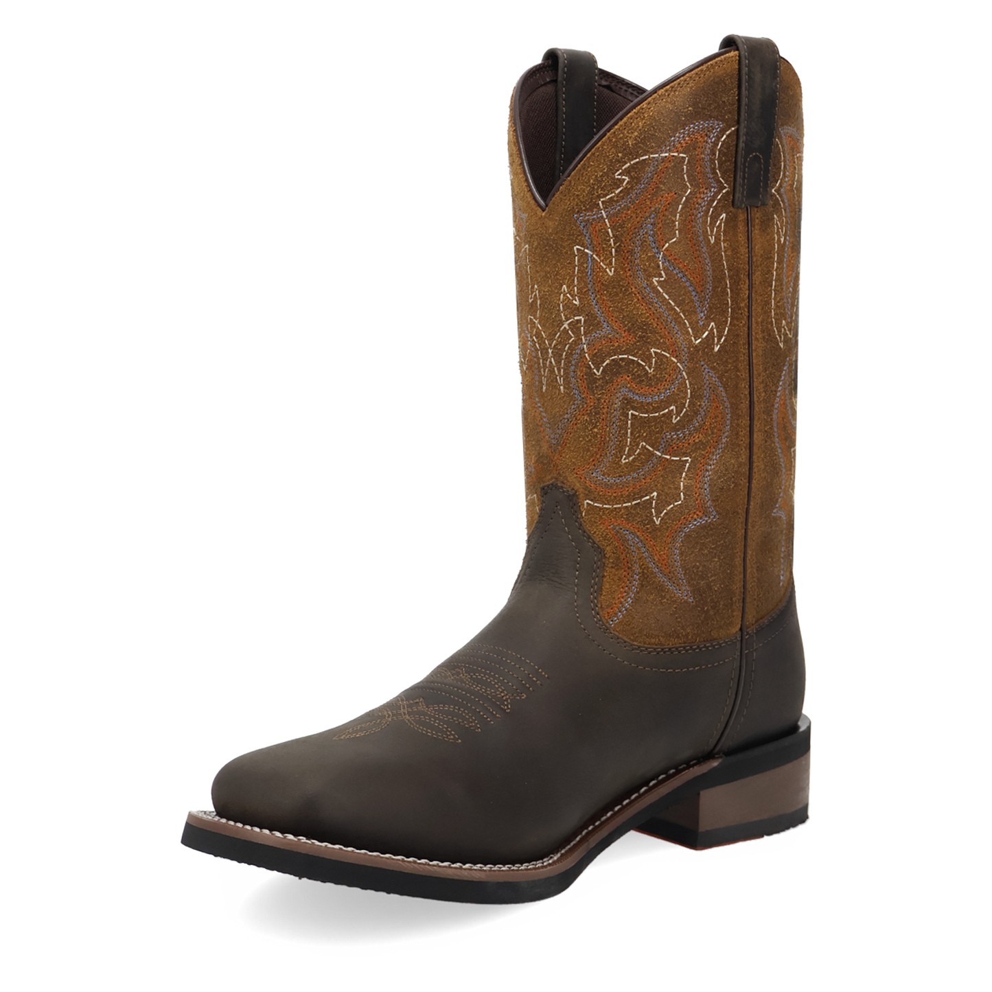 Laredo Men's Chisholm Chocolate & Tan Roughout Western Boot 8046