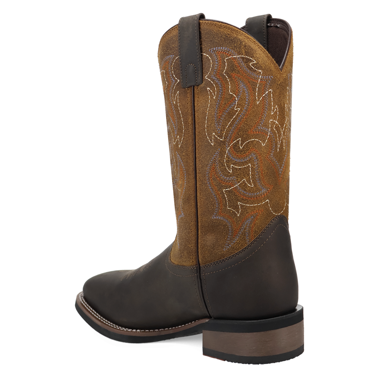 Laredo Men's Chisholm Chocolate & Tan Roughout Western Boot 8046