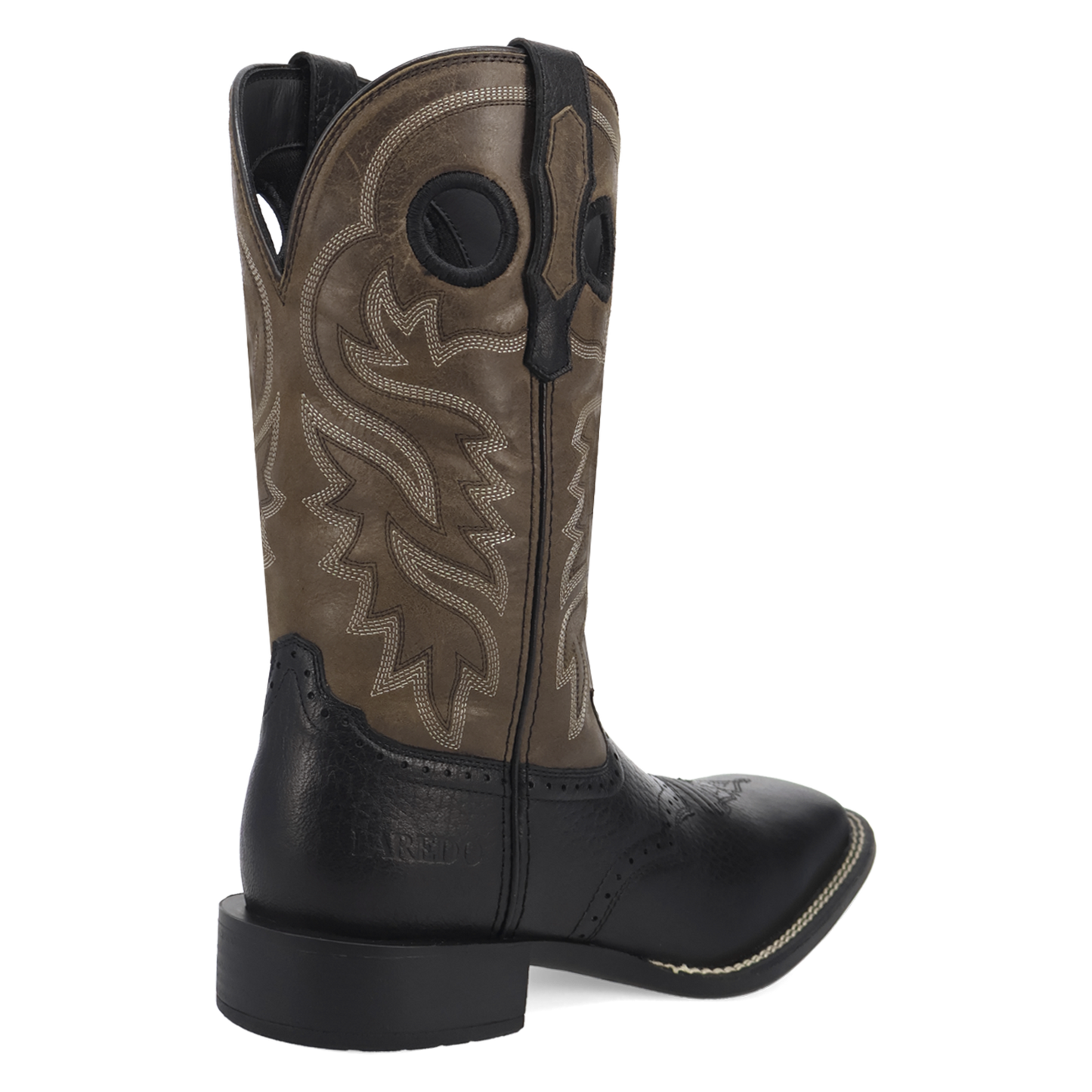 Laredo Men's Burnham Black & Grey Leather Western Boot 8064