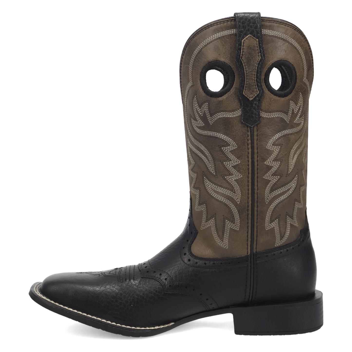Laredo Men's Burnham Black & Grey Leather Western Boot 8064