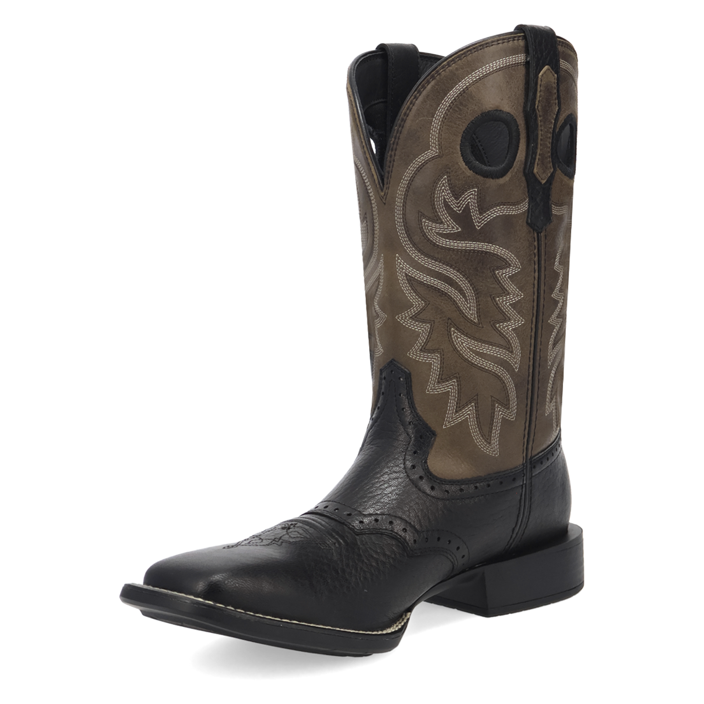 Laredo Men's Burnham Black & Grey Leather Western Boot 8064