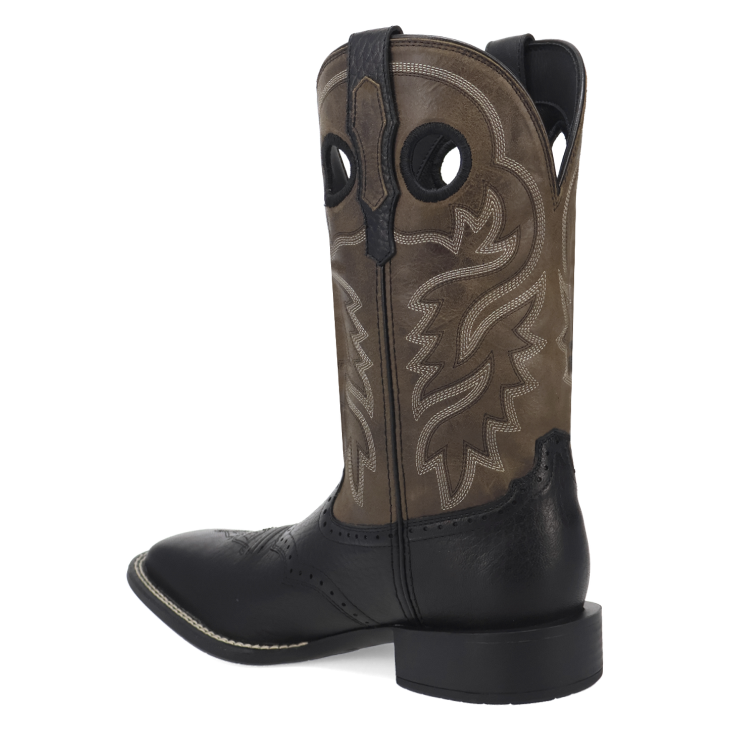 Laredo Men's Burnham Black & Grey Leather Western Boot 8064