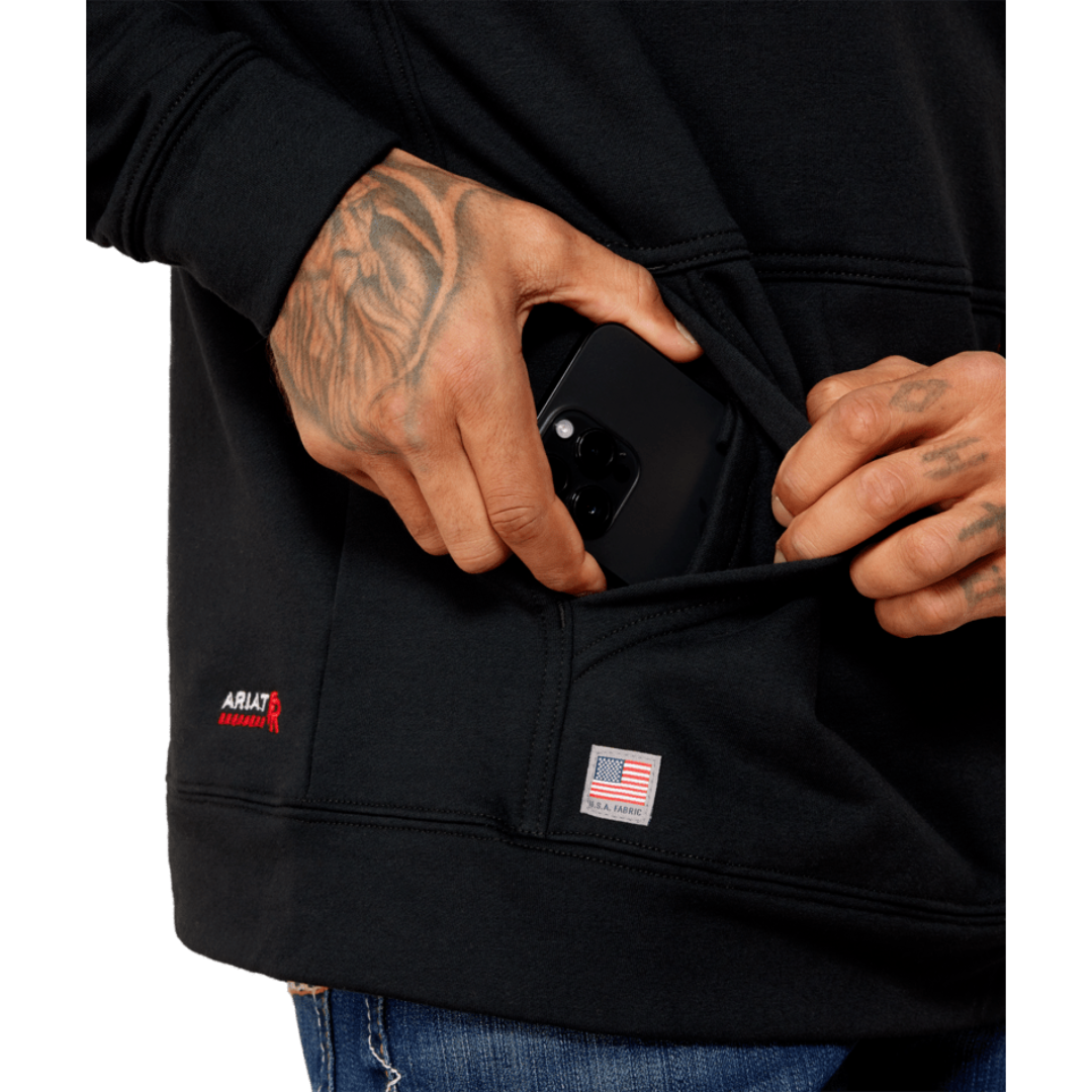 Ariat Men's FR Solid Black Hoodie 10079801