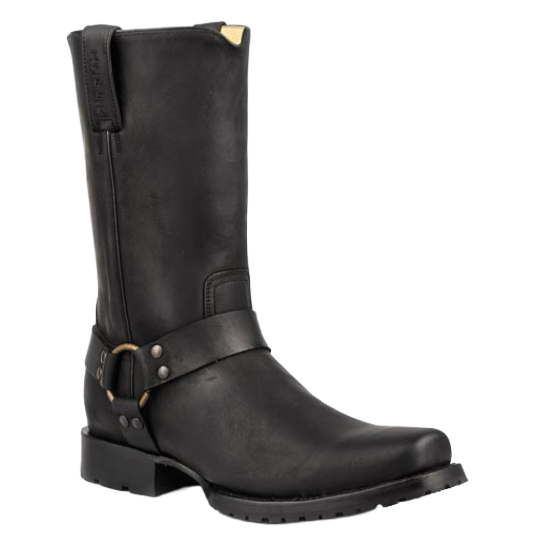 Roper Men's Oily Black Biker Harness Leather Boot 09-020-7801-8867