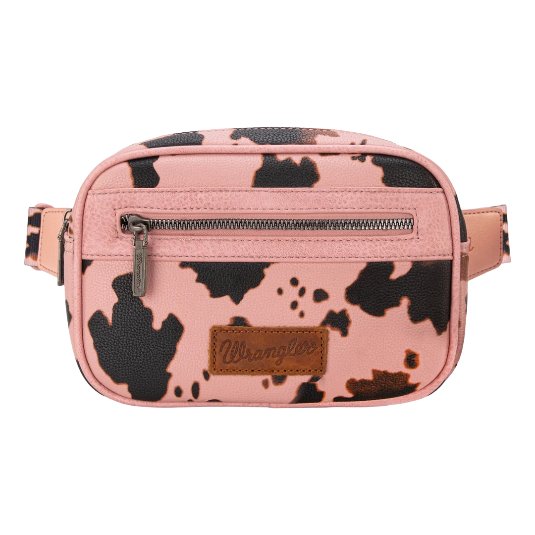 Wrangler Ladies Pink Cow Print Belt Bag WG133-194PK