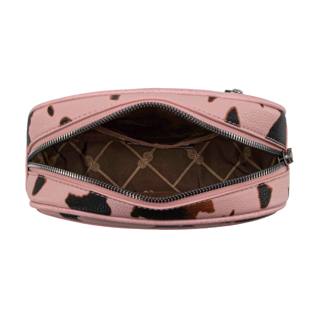 Wrangler Ladies Pink Cow Print Belt Bag WG133-194PK