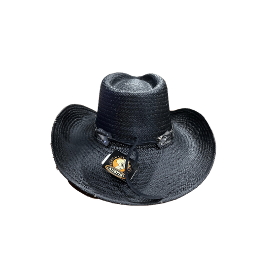 Austin Traders High Voltage Black Straw Western Hat 05-907