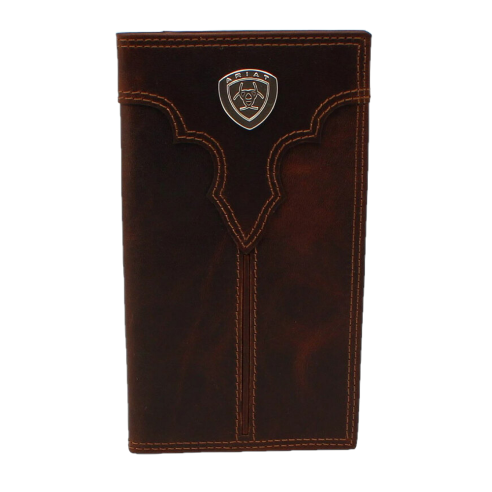 Ariat® Men's Center Bump Shield Rodeo Brown Wallet A3550002