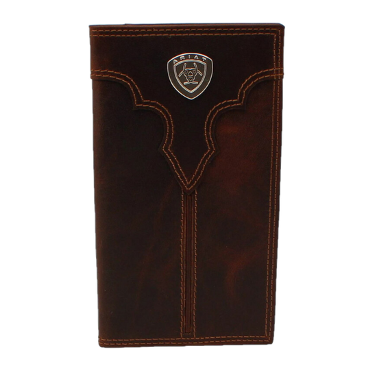 Ariat® Men's Center Bump Shield Rodeo Brown Wallet A3550002