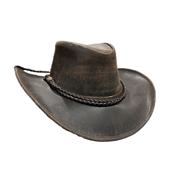 Amer-I-Mex Rawhide Brown Leather Hat 877-BROWN - Main Image