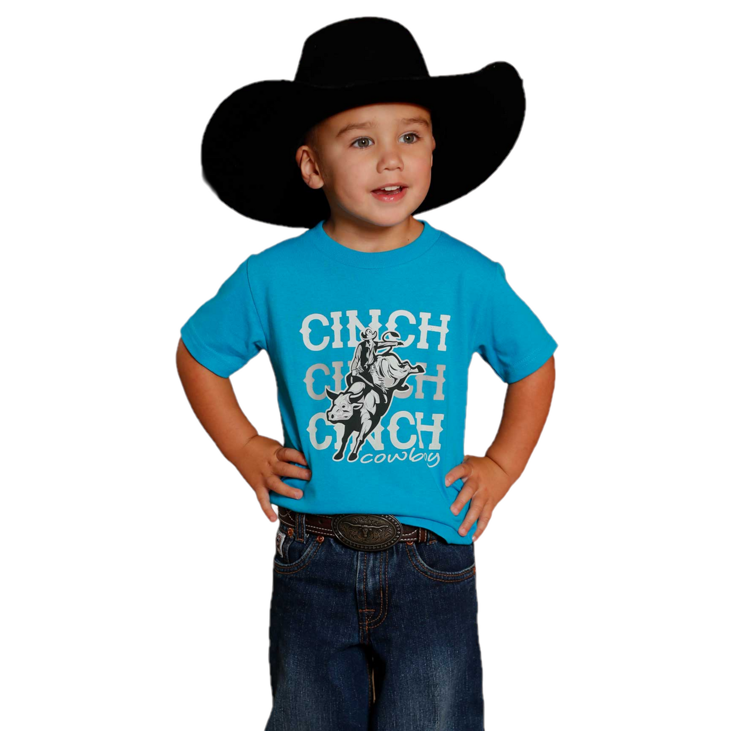 Cinch Toddler Boy's Teal Bull Rider Graphic T-Shirt MTT7671100