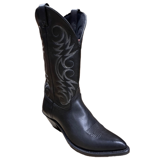 Abilene Ladies 12" Genuine Leather J-Toe Black Western Boots 9174