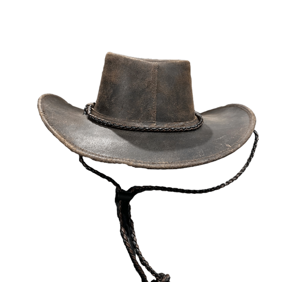 Amer-I-Mex Rawhide Brown Leather Hat 877-BROWN