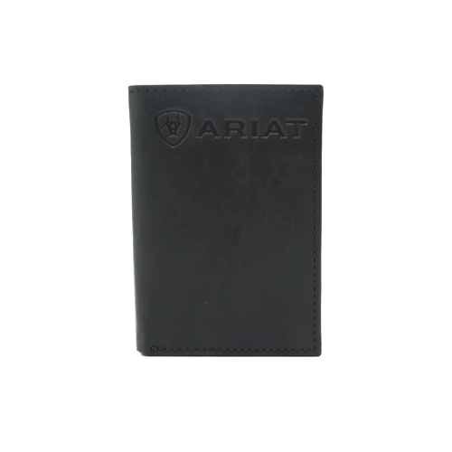 Ariat® Men's Logo Black Tri-Fold Wallet A3545901