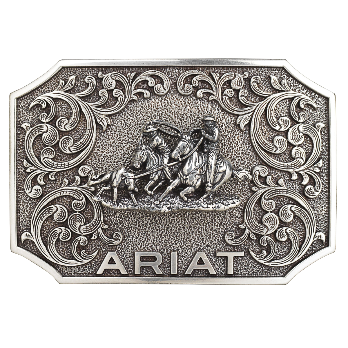 Ariat® Men's Rectangle Team Roper Belt Buckle A37011
