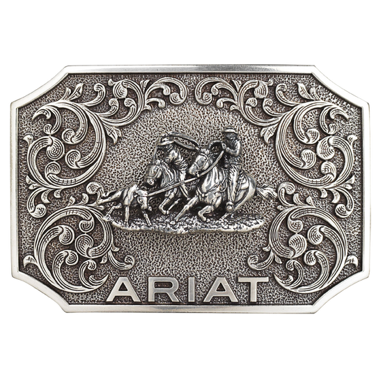 Ariat® Men's Rectangle Team Roper Belt Buckle A37011