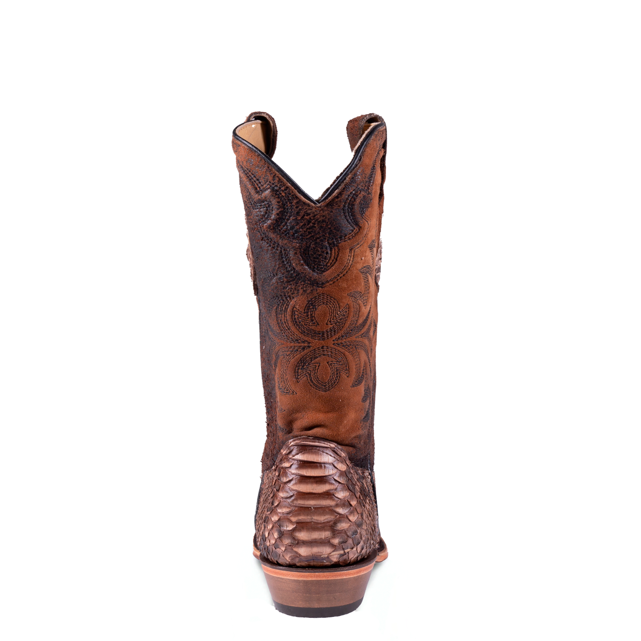Corral Men's Brown Python Snakeskin & Lamb Snip Toe Boots A4452