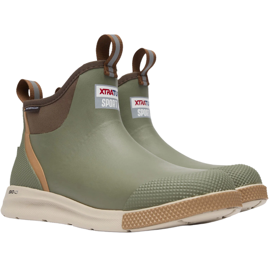 XTRATUF Men's Olive Green Sport Ankle Deck Boot ADSM300
