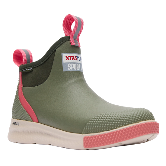 Xtratuf Ladies Sport Olive Green Ankle Deck Boot ADSW302