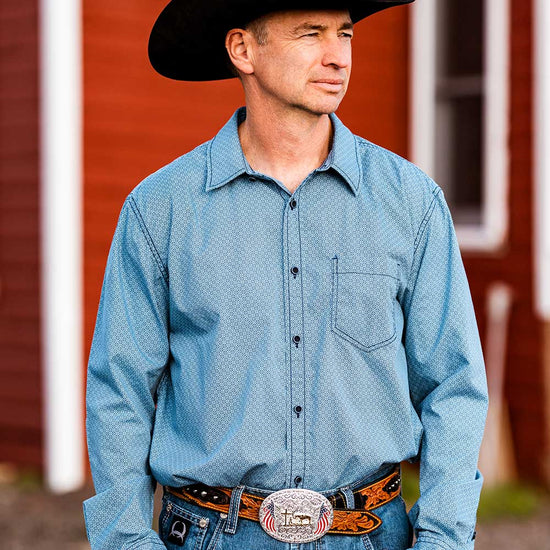 Montana Silversmiths American Made Freedom Christian Cowboy Buckle AM53100-731M