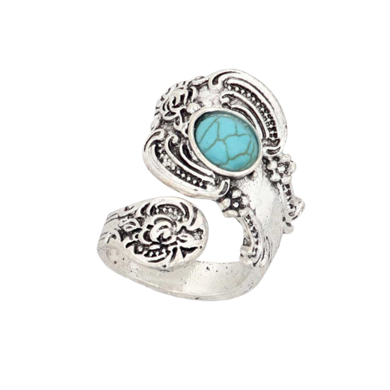 Montana Silversmiths Ladies Treasured Turquoise Attitude Ring ARG5403