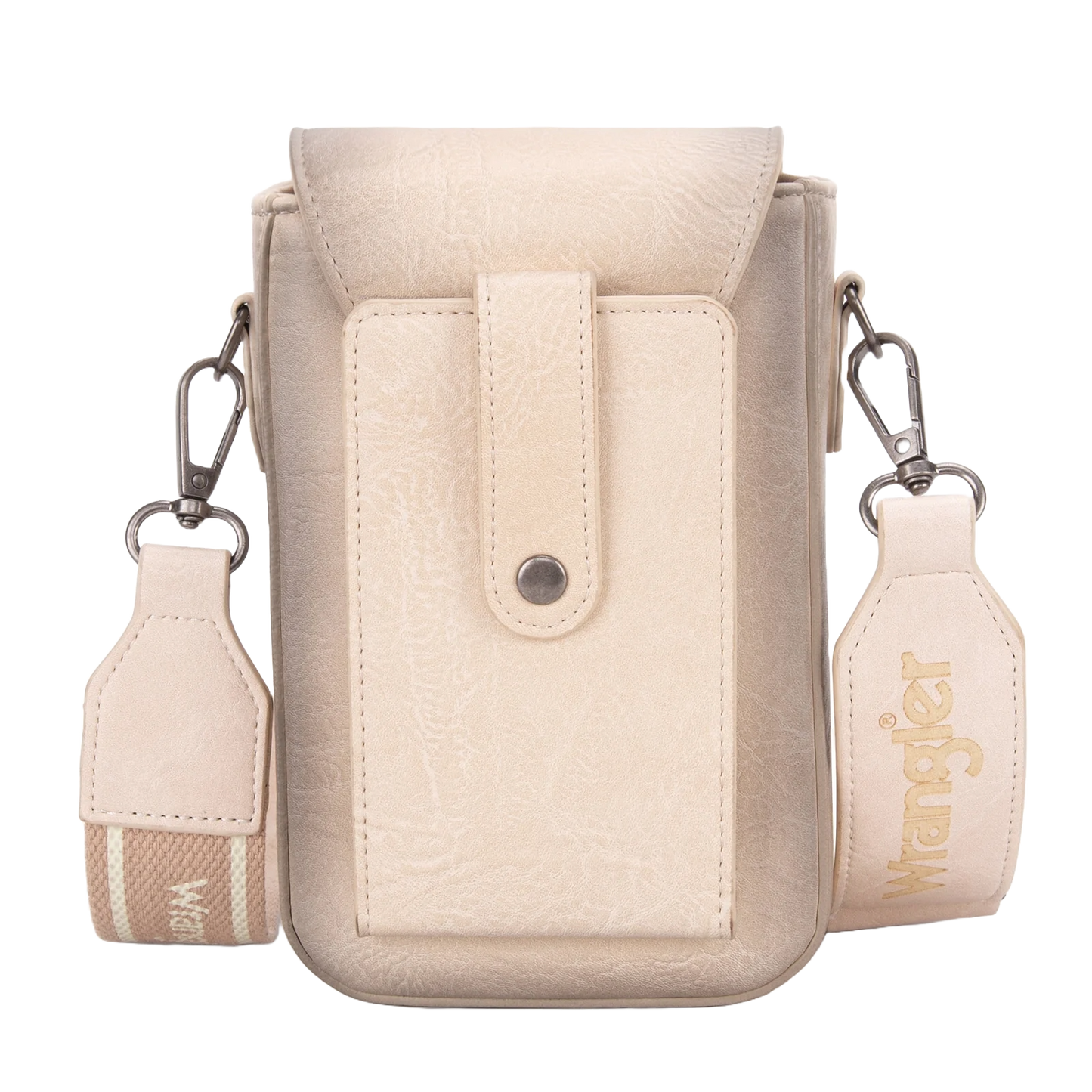 Wrangler Ladies Tan Cell Phone Purse With Back Card Slots Crossbody Bag WG118-204TN