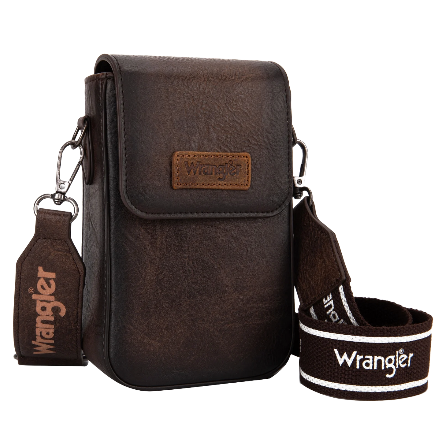 Wrangler Ladies Coffee Cell Phone Purse With Back Card Slots Crossbody WG118-204CF