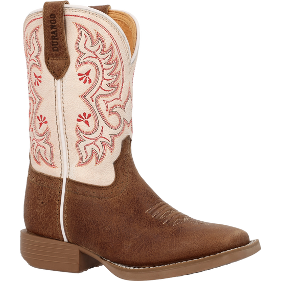 Durango Little Girl's Shyloh Metallic Peach & Tan Western Boot DBT0253C