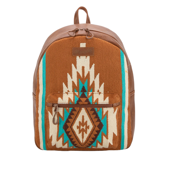 Wrangler Ladies Southwestern Knitted Brown Backpack WG174-9115BR