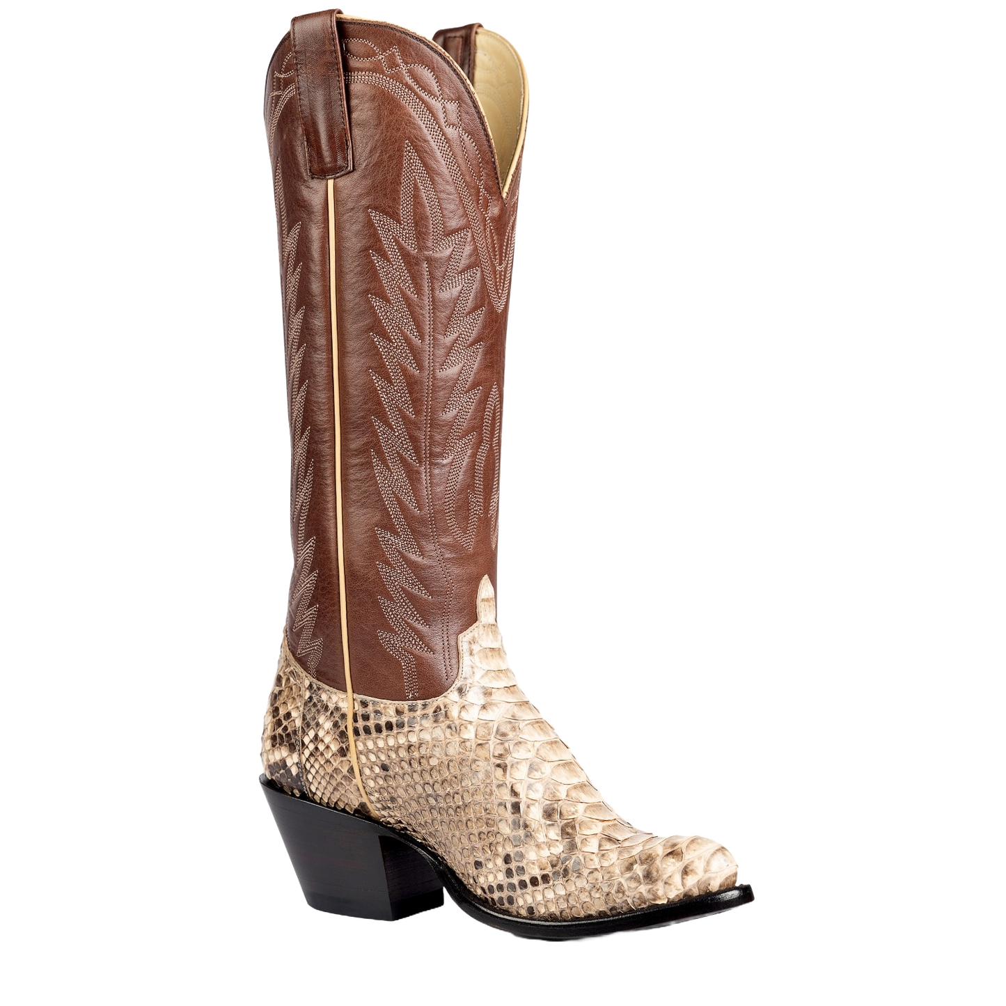Macie Bean Ladies Mink Python Coffee Brown Western Boots M4003