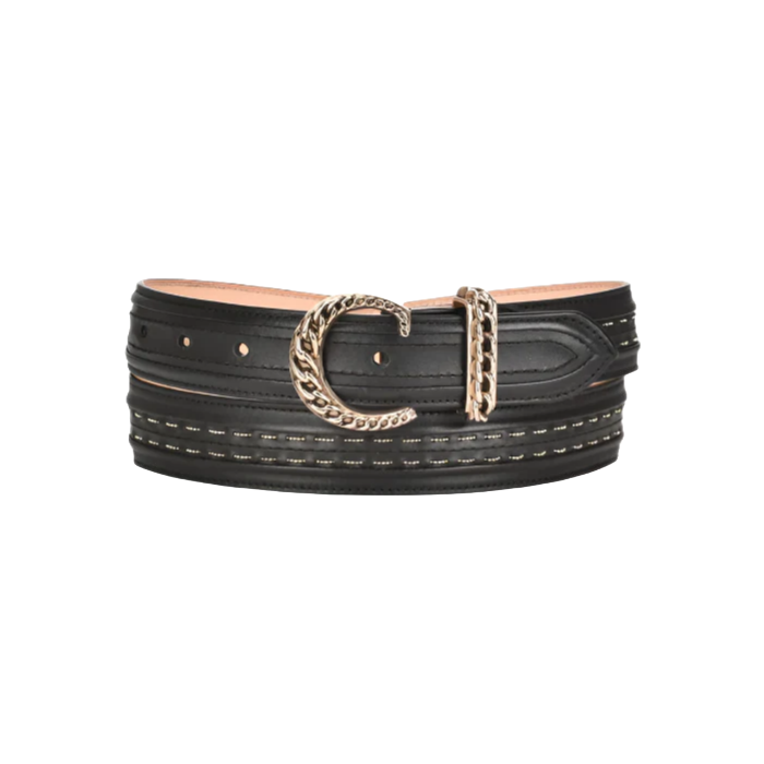 Cuadra Ladies Handwoven Black Western Belt BC295
