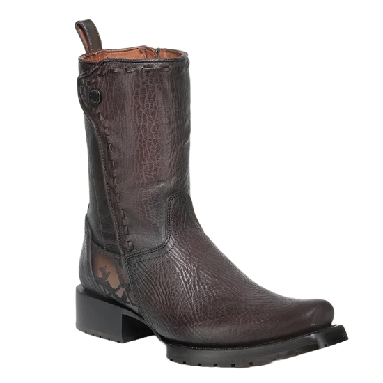 Cuadra Men's Urban Engraved Graphic Chocolate Brown Western Boot CU939