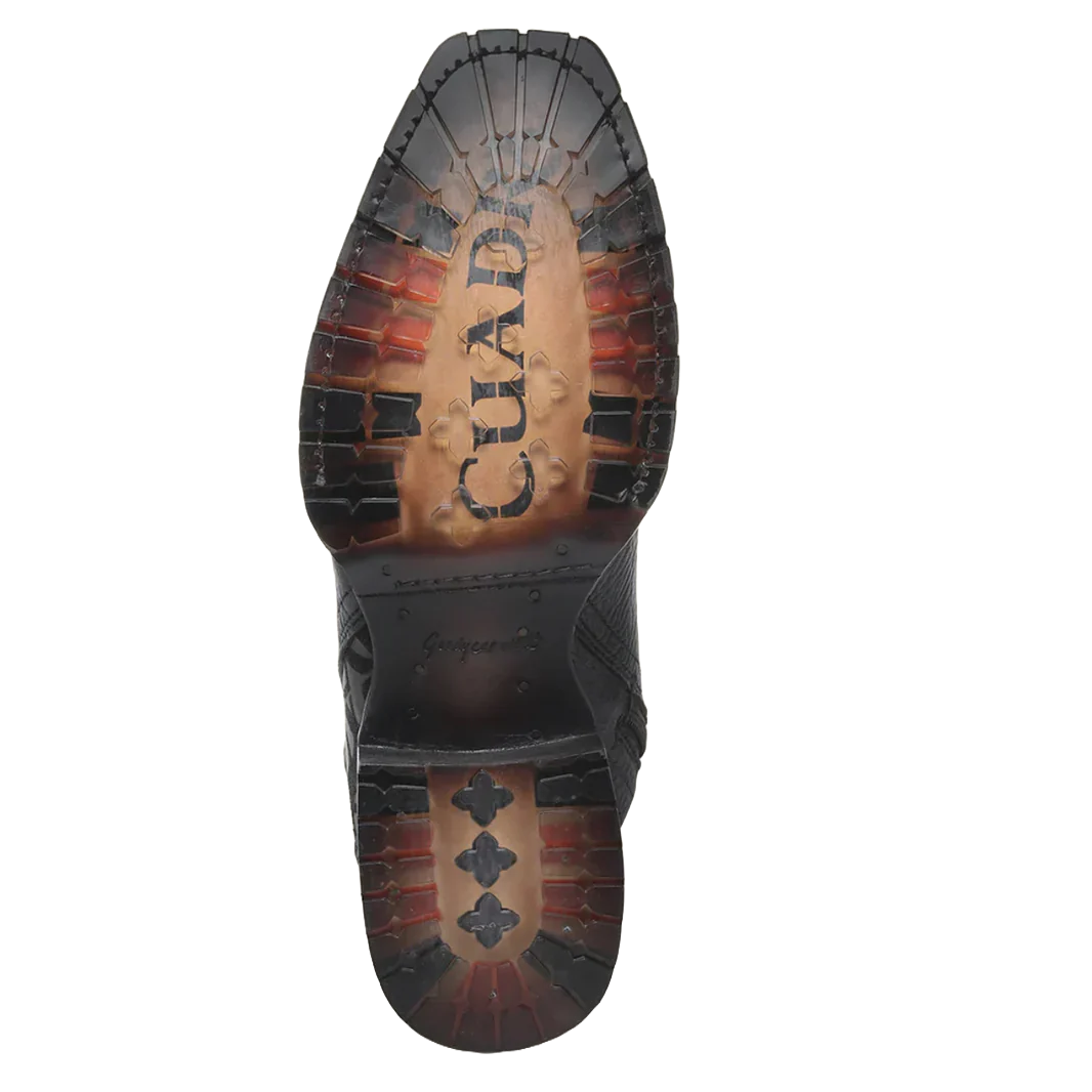 Cuadra Men's Urban Engraved Graphic Chocolate Brown Western Boot CU939