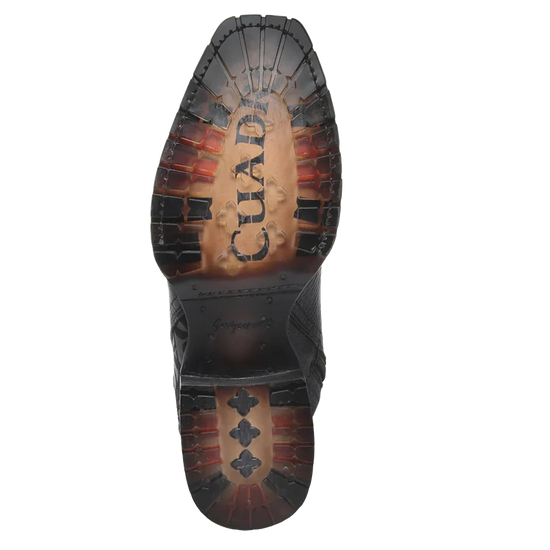 Cuadra Men's Urban Engraved Graphic Chocolate Brown Western Boot CU939