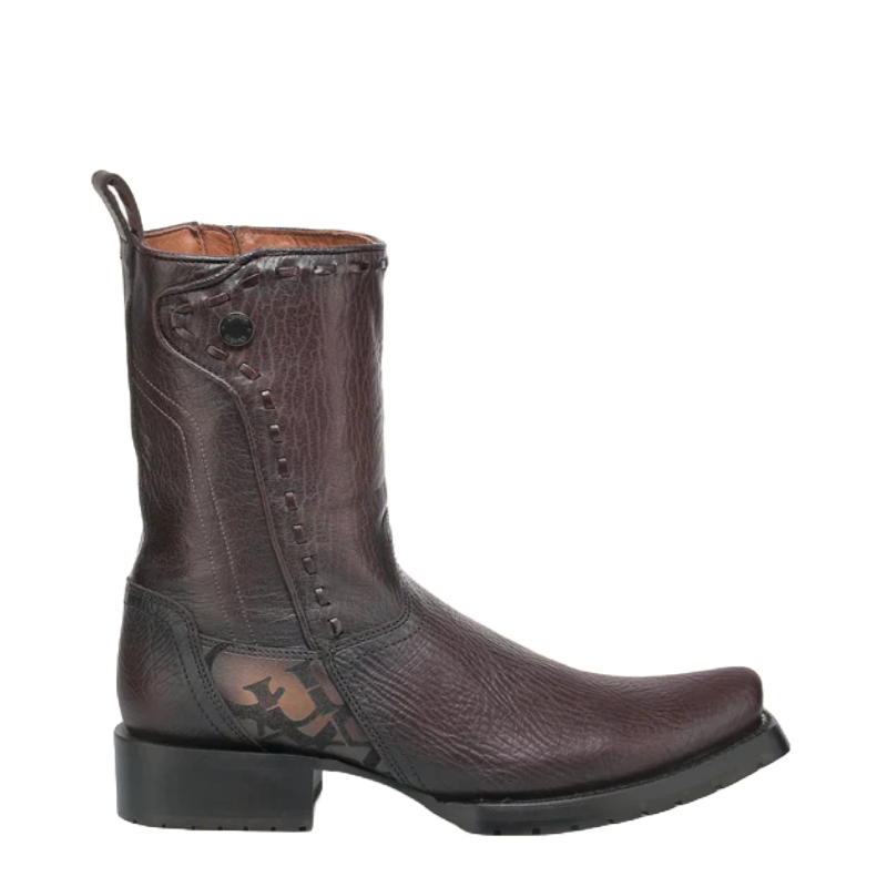 Cuadra Men's Urban Engraved Graphic Chocolate Brown Western Boot CU939
