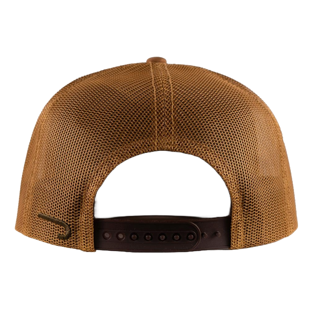 Lazy J Ranch Coyote Brown Quilted Hard Day Trucker Hat BRWN4-HD-RED