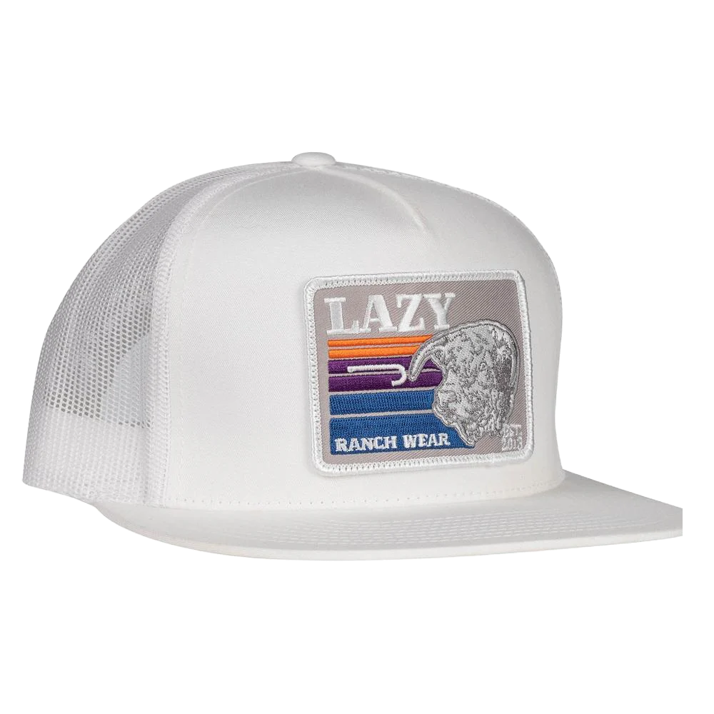 Lazy J Ranch White Sunset Retro Classic Tucker Hat WHITE4GS