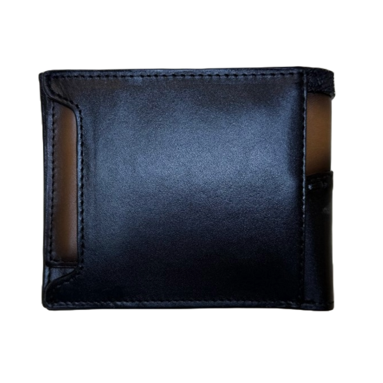 Cuadra Men's Elephant Embroidery & Laser Black Wallet DU616