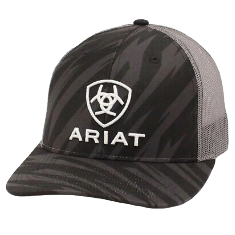 Ariat® Men's Baseball Zig Zag Logo Black Snapback Cap A300016901