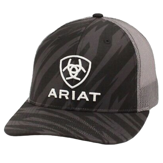 Ariat® Men's Baseball Zig Zag Logo Black Snapback Cap A300016901