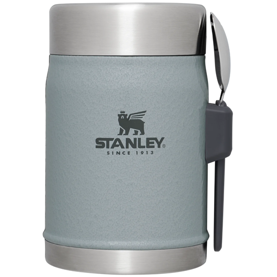 Stanley Legendary Classic Hammer Tone Silver Food Jar + Spork 10-11353-090