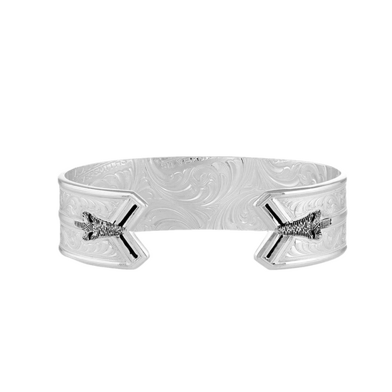 Montana Silversmiths Unisex High Star Cuff Silver Bracelet BC4877