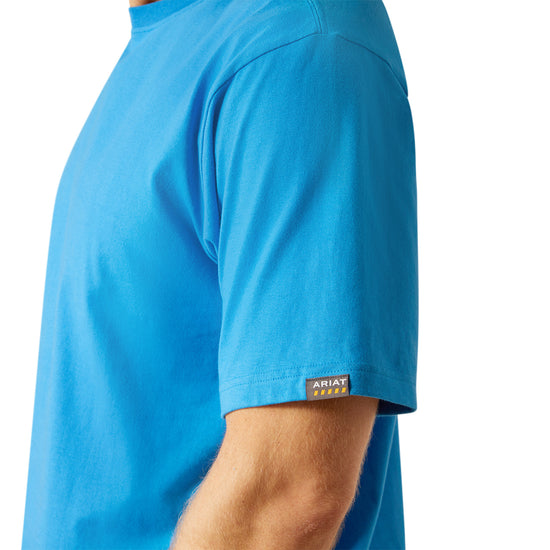 Ariat Men's Rebar Cotton Strong French Blue Standard T-Shirt 10054632