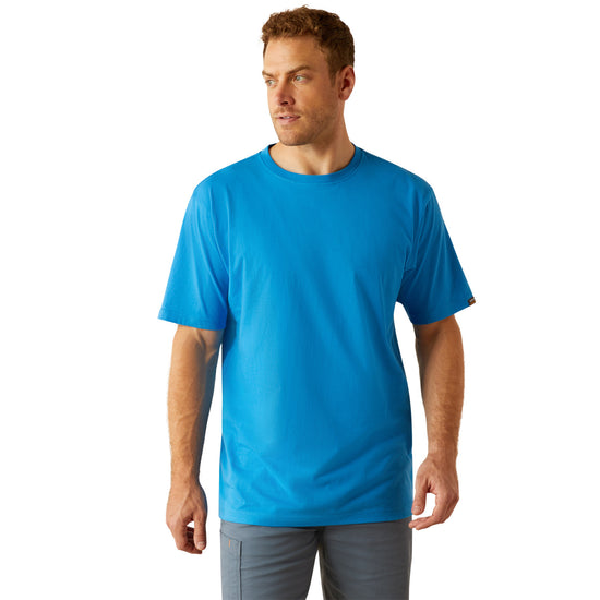 Ariat Men's Rebar Cotton Strong French Blue Standard T-Shirt 10054632