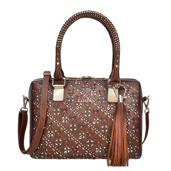 Cuadra Ladies Crystalized Brown Western Handbag DU352