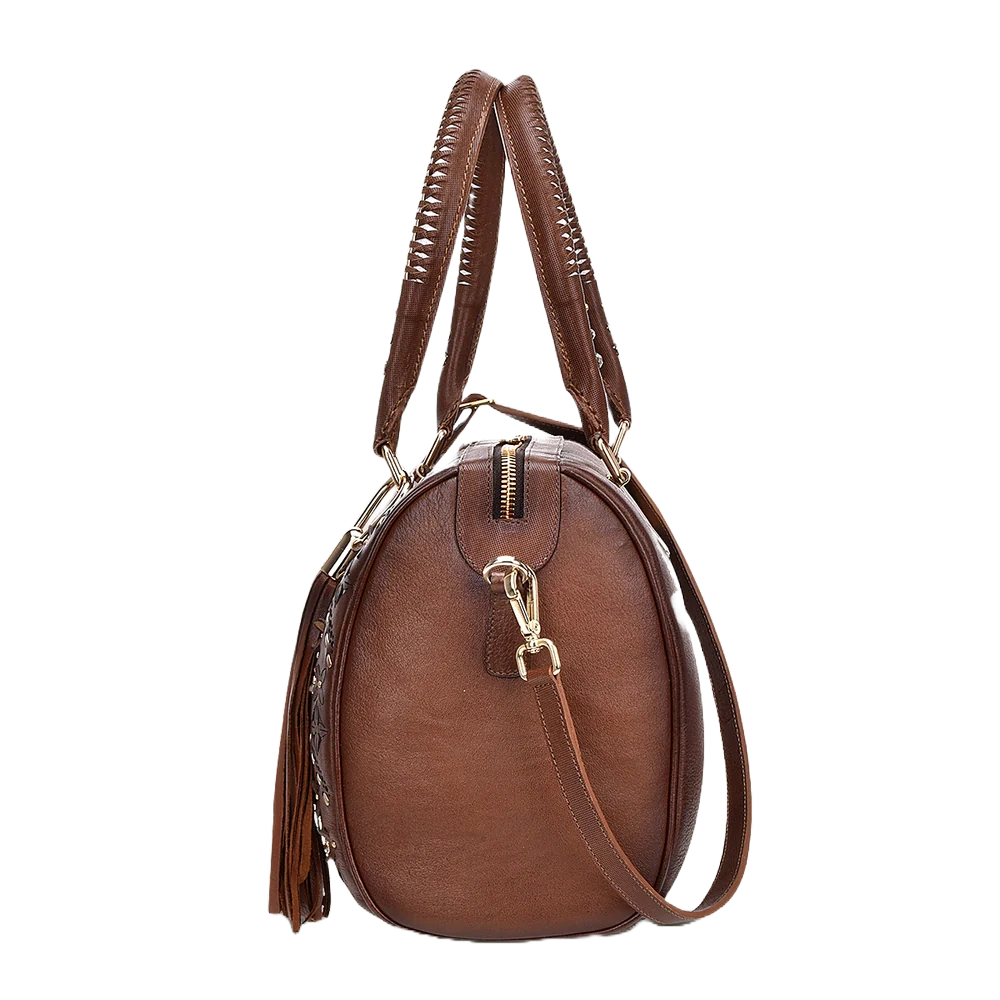Cuadra Ladies Crystalized Brown Western Handbag DU352