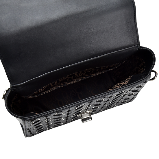 Cuadra Ladies Lasered Stingray Leather Black Bag DU677